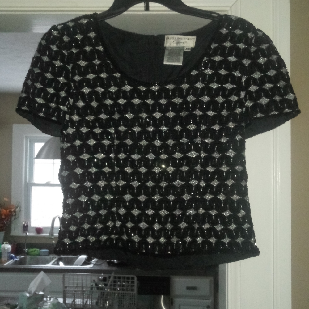 P small beaded vintage top